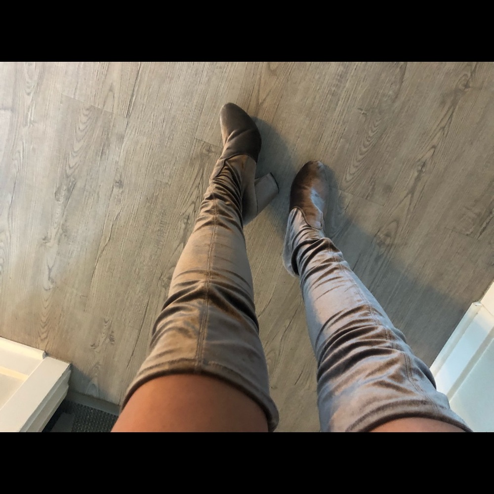 Steve Madden over the knee velvet boots